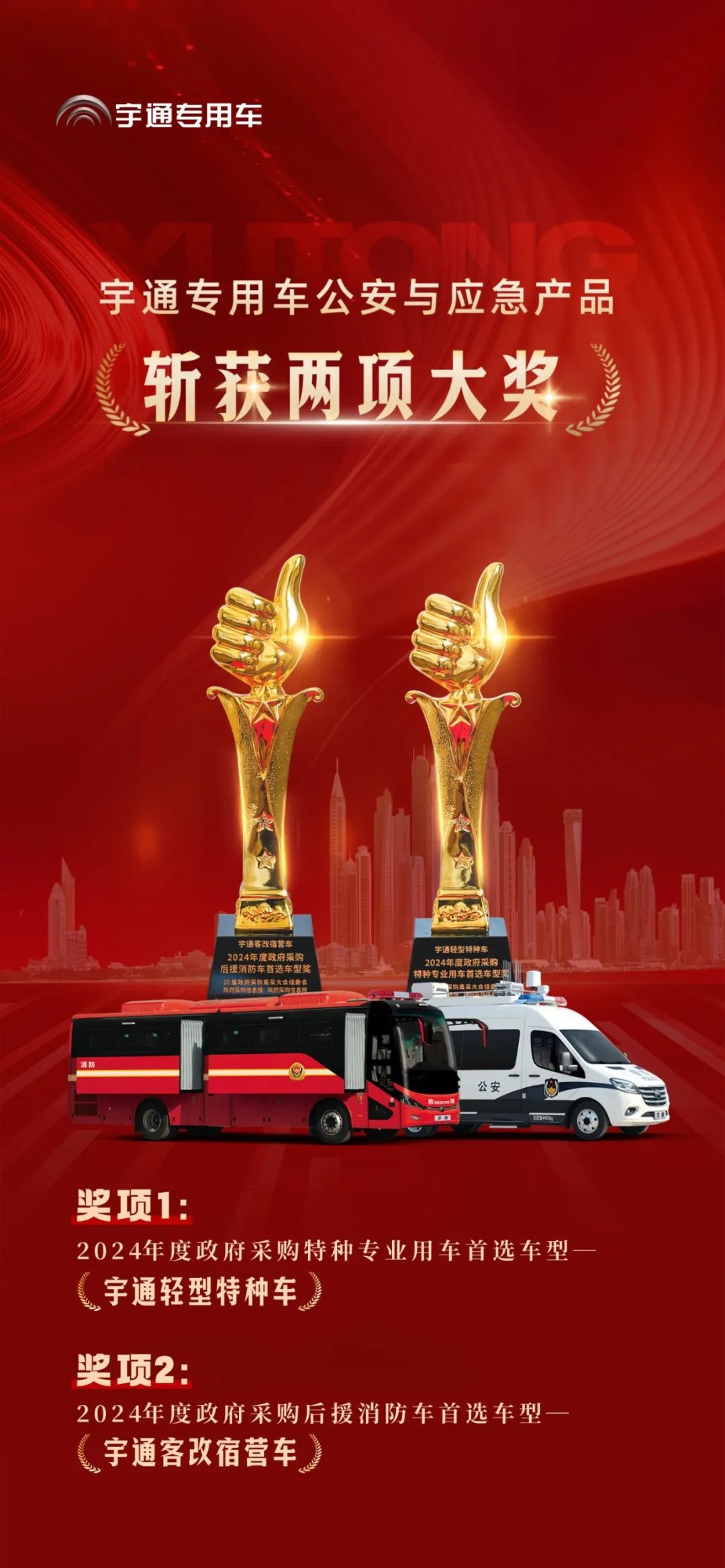 实力加冕！百乐博公安应急车揽获全国政府采购集采年会两项大奖